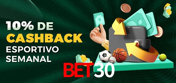 10% de bônus de cashback na bet30